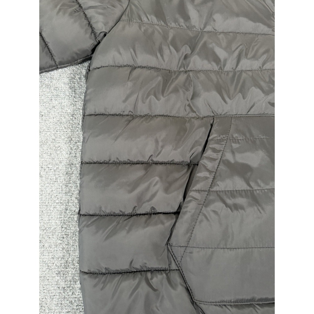NWT New Balance Tech Puffer Hooded Jacket Mens Medium Black Comfort Fit Full Zip - Picture 7 of 14